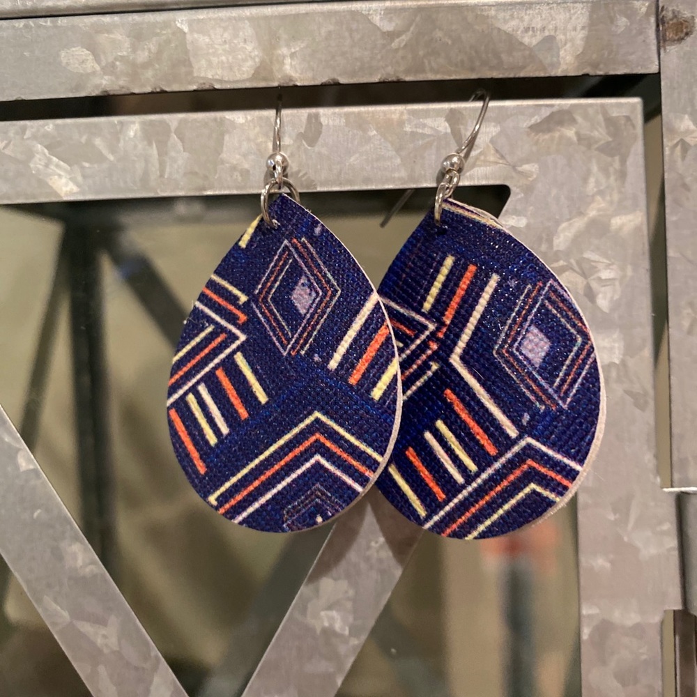 Faux leather earrings